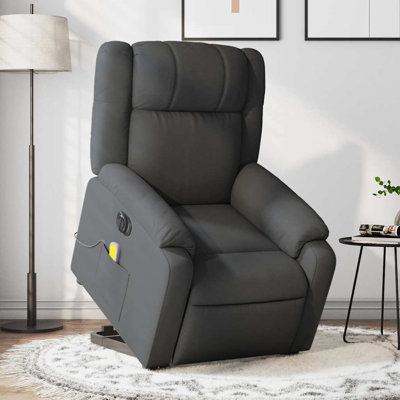 Fauteuil inclinable électrique de massage avec fauteuil de massage gris foncé Power Lift