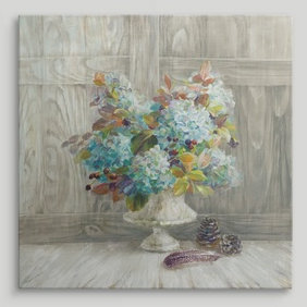 «Heldana Rustic Florals», impression Danhui Nai, H 35 po x l 35 po x P 1,5 po, Toile
