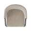 Tabourets de bar modernes de 25 po de hauteur avec dossier, structure en métal noir, tabourets de comptoir confortables pour îlot de cuisine / salle à manger, ensemble de 2 (beige)