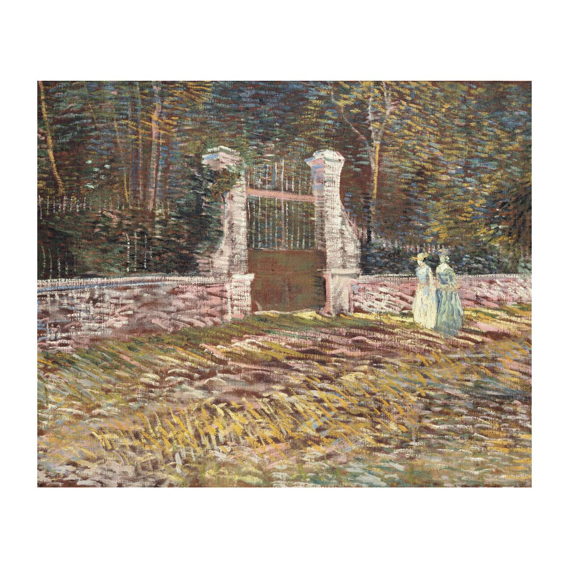 Entrée du parc Voyer-d'Argenson à Asnières par Vincent van Gogh - Estampe numérique, H 22 po x l 28 po