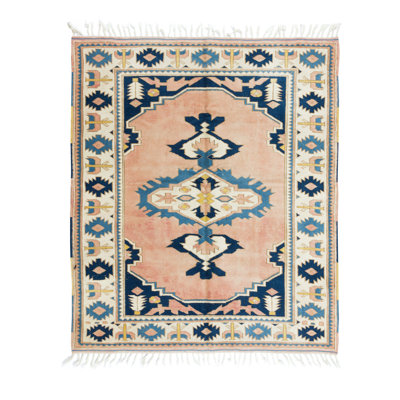 Tapis turc fait à la main. Tapis 100% laine, teintures naturelles, motif géométrique moderne