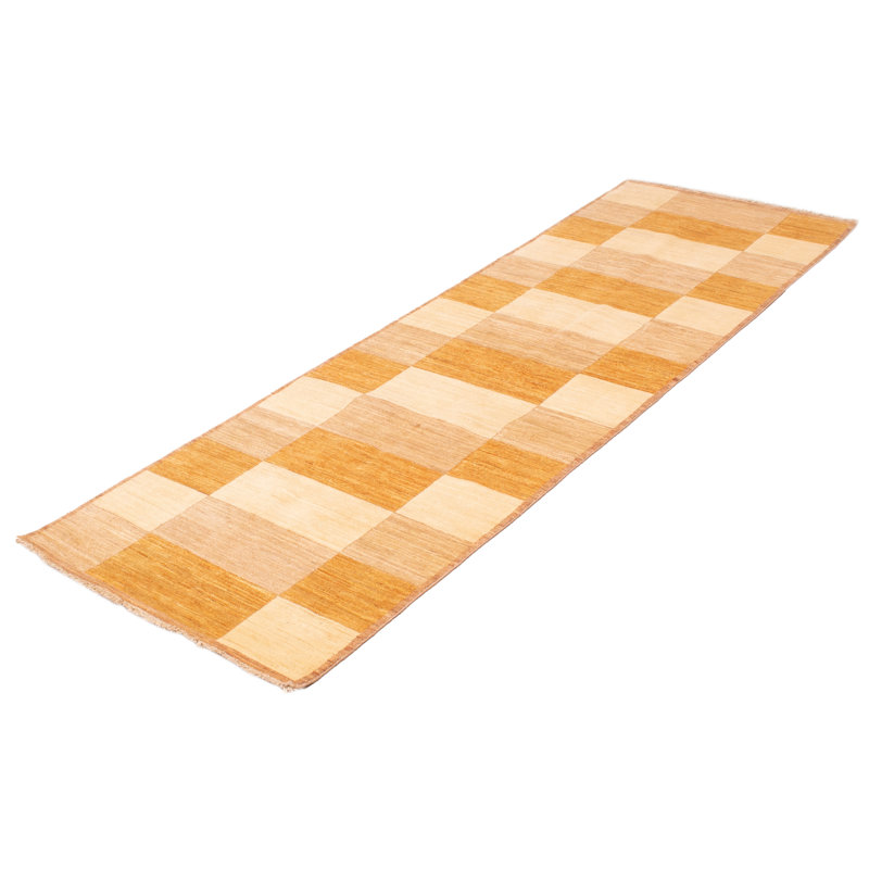 Tapis de couloir unique en laine noué à la main de style nouvel âge 4 pi x 12 pi 4 po Manitoba