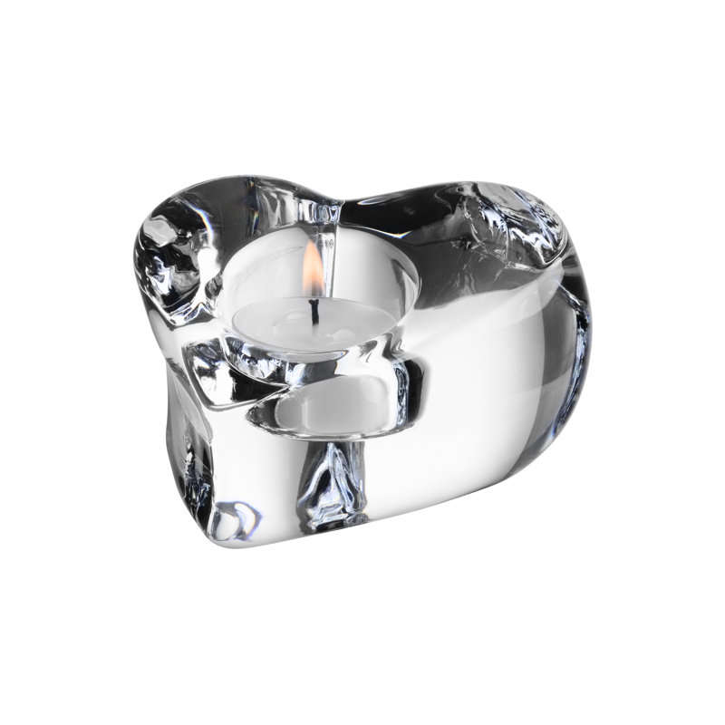 Valentino Heart-Shaped Clear Crystal Votive Holder