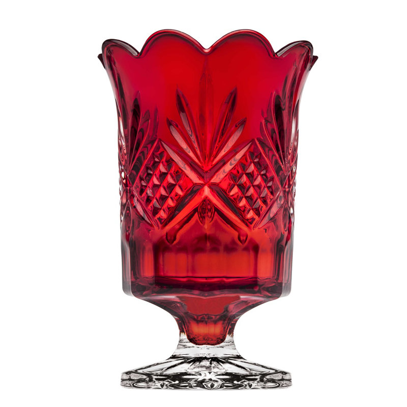 Bougie ouragan en cristal Dublin, Rouge