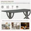 Ensemble de table de salle à manger 6 pièces, 6 pieds, 4 chaises rembourrées et 1 banc pour la salle à manger et la cuisine-972893696-972893698