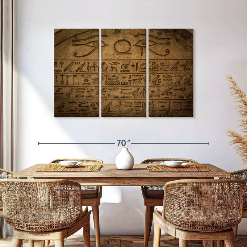 Keiri Egyptian Hieroglyph, 36" H x 57" W