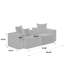 Canapé modulaire rembourré en velours côtelé 2 pièces Boneless - entièrement comprimé, aucun assemblage requis-480148795