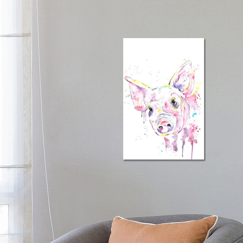 This Little Piggy by Lisa Whitehouse - Wrapped Canvas Painting, 66.04 cm H x 45.72 cm W