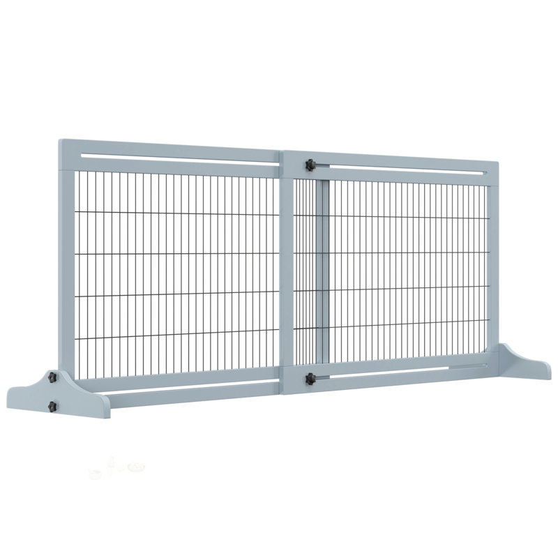 Barrière pour animaux très large, autoportante, réglable en longueur, durable et stable pour les petits et moyens animaux de compagnie