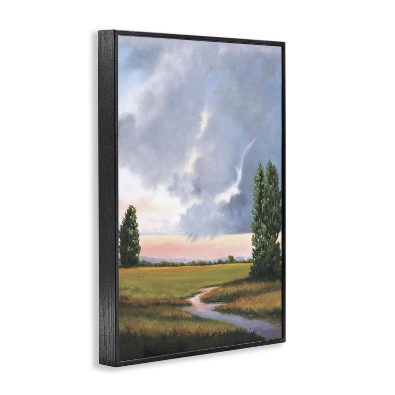 «Ominous Storm Cloud Scenery», estampe numérique, design par Julie Peterson, H 18 po x l 12 po, Giclée encadrée noir minuit