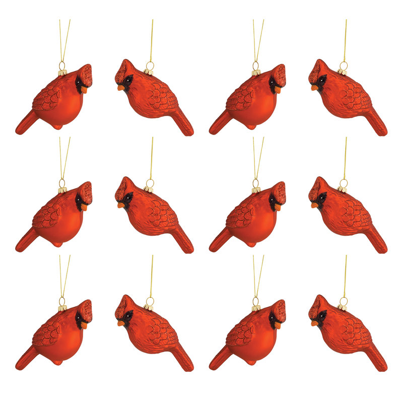 Ensemble d’ornement figurine suspendu en verre cardinal 12 pièces, Agnostique