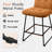 Ermis White Leather Counter Height Bar Stool Set of 3-224520358-207850304