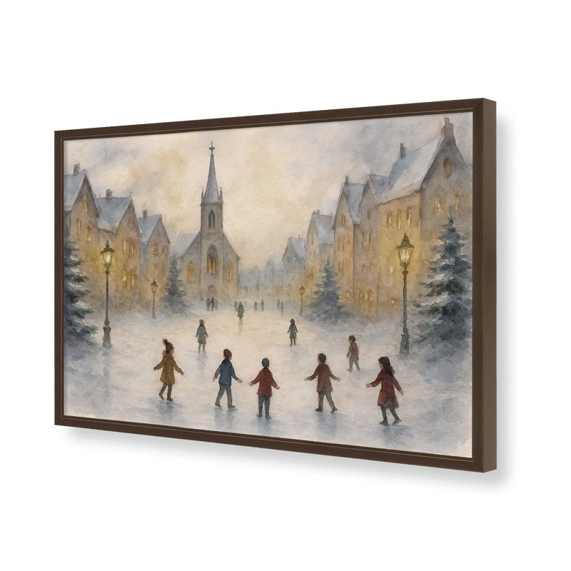«Frosted Village Joy», reproduction d'art, 8 po x 10 po, Brun Belvinder