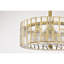 Ventilateur de plafond lumineux en laiton avec abat-jour en cristal Fandelier