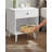 Vansant 1 - Drawer Nightstand with Drawer and Open Compartment, Solid Wood Legs-1042174660