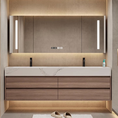 Armoire de salle de bain légère et luxueuse