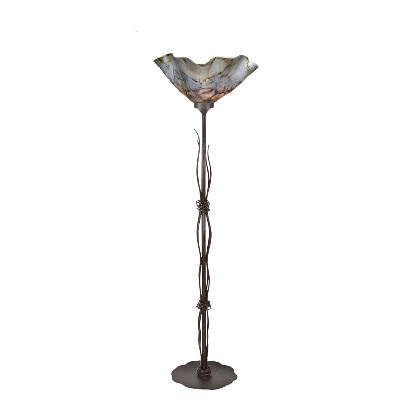 Brimfield 72'' Black Torchiere Floor Lamp