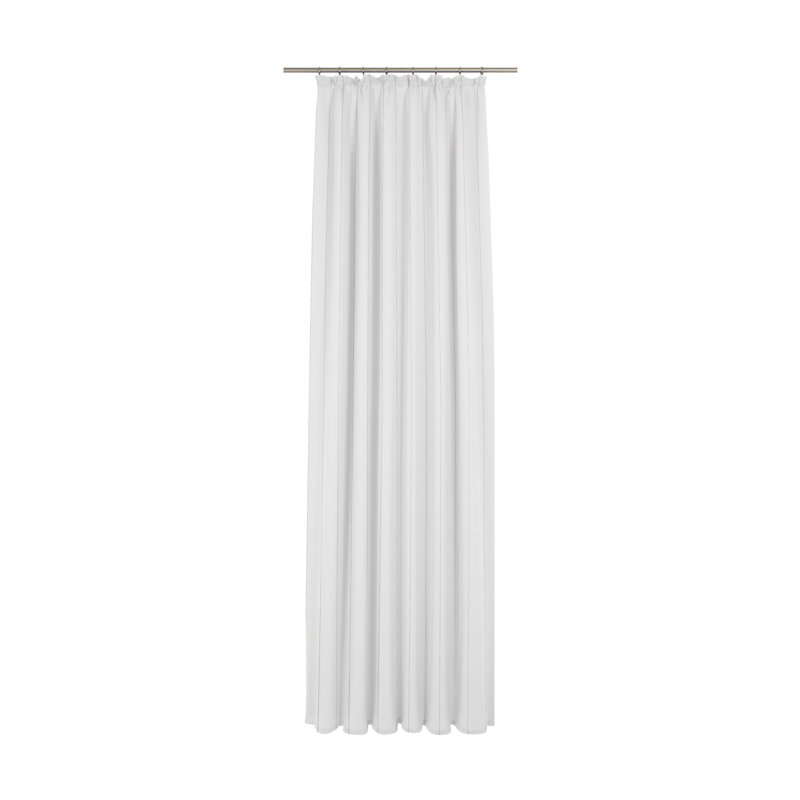 Merlee Semi Sheer Single Curtain Panel, 245cm H x 600cm W, Silver/Terra