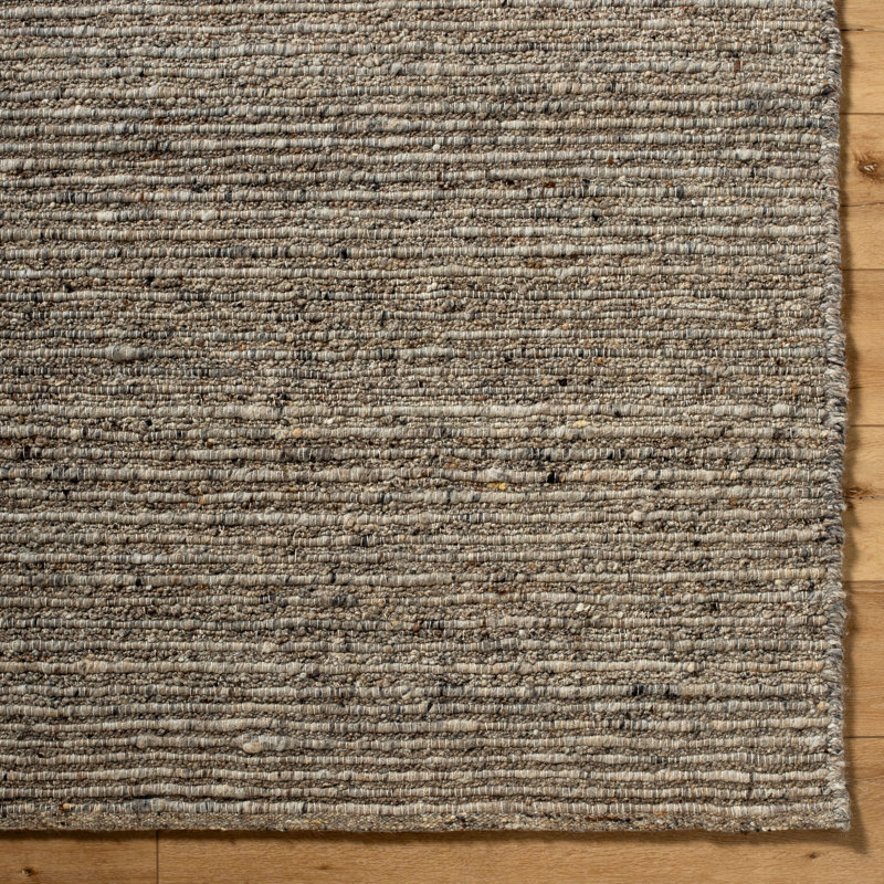 Miramar Wool Striped Area Rug, Rectangle 10' x 14', Taupe