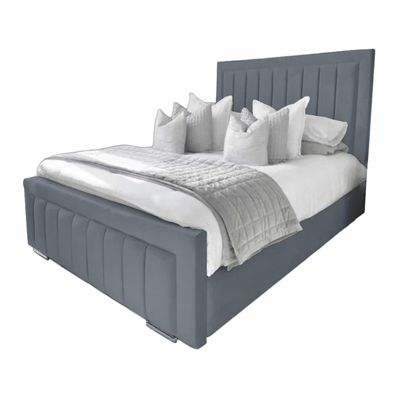 Abianna Upholstered Bed, Charcoal, Small Double (4')