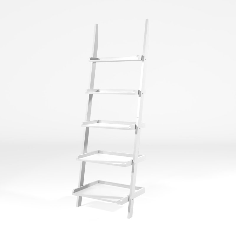 189cm H x 57cm W Ladder Bookcase, White, 182 H x 63.5 W