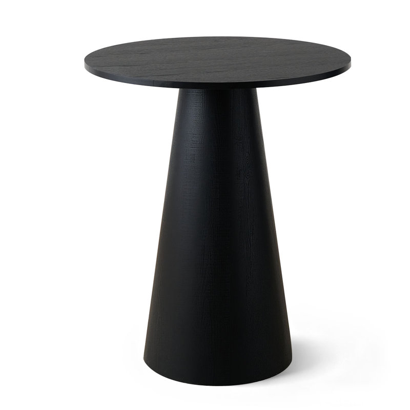 Berneta 30" Modern Round Pedestal Counter Height Dining Set With 2 Upholstered Stools, Gray