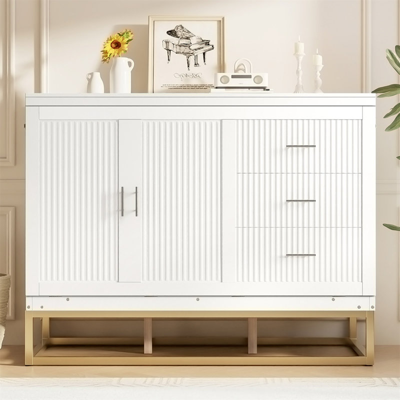 Lit escamotable avec portes en bois, White