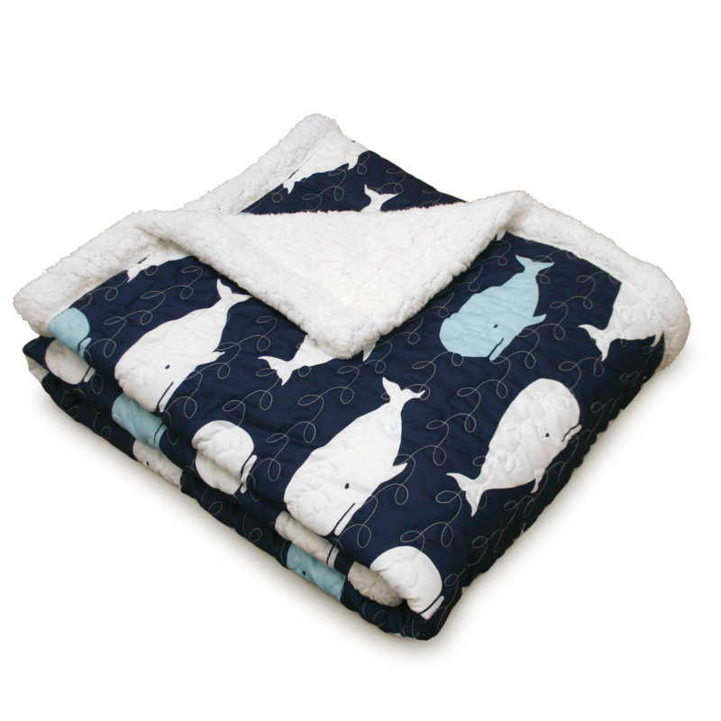 Jeté polaire sherpa Lush Decor, Bleu marine