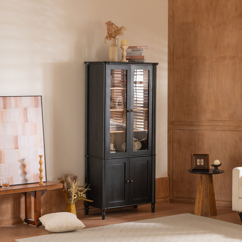 Tall Cabinet with Double Glass Doors