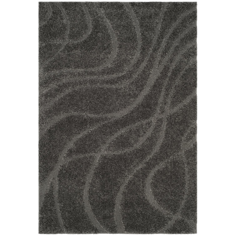 Ashal Abstract Charcoal Gray Area Rug