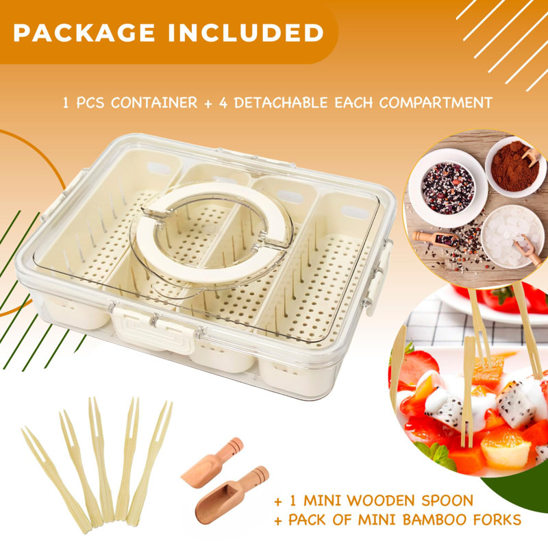 Divided Serving Tray with Lid