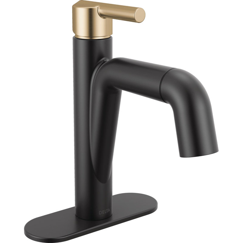 Robinet de salle de bain un trou rétractable Nicoli, robinet de lavabo de salle de bain extractible