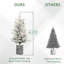 Sapin de Noël simple 4,5 pi avec flocage pré-éclairé, conception enneigée, créer une ambiance de vacances immersive sans effort-1733800663