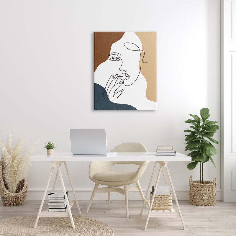 Portrait de femme - Impression sur toile, Toile tendue, H 40 po x l 30 po x 1,5 po