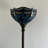 Shera Tiffany Torch Floor Lamp Dragonfly Blue Stained Glass LED Bulb Included 12"W*12"D*66"H