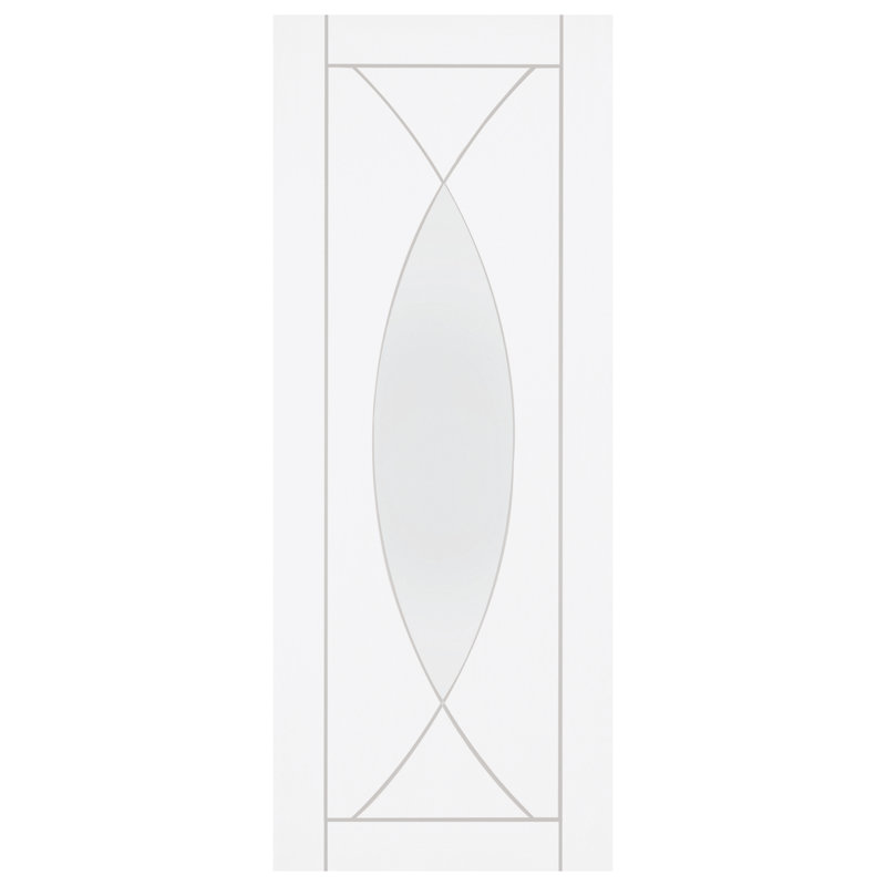 Internal Glazed White Primed Pesaro, 1981mm H x 686mm W x 35mm D