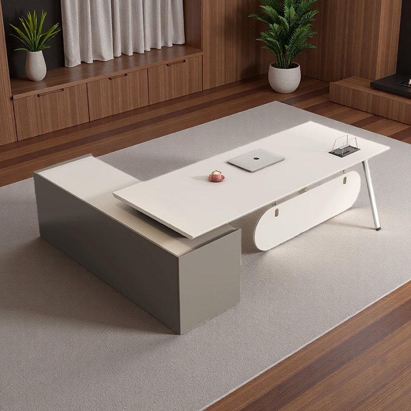 Bureau de fabrication en bois manufacturé durable, H 29,53 po x l 86,61 po x P 62,99 po