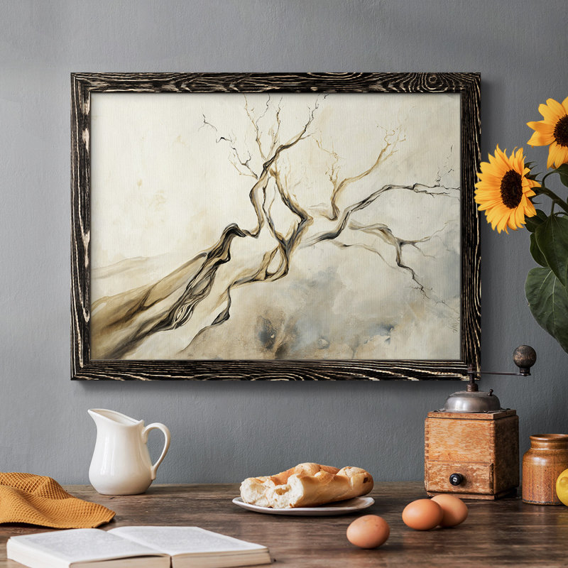 Branches torsadées, reproduction sur toile, Noir, H 26 po x l 38 po x P 1,5 po