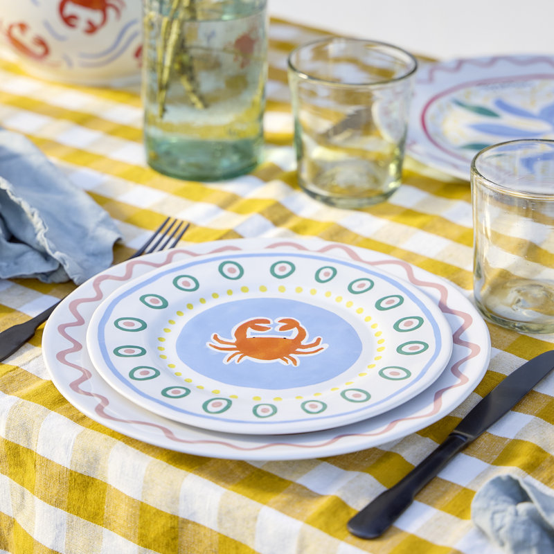 Summer Bliss Handmade Stoneware Salad/Dessert Plate