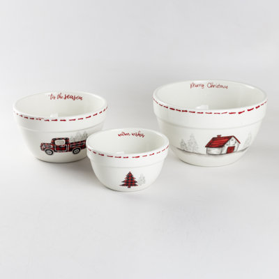 Ceramic Nested Mixing Bowl Set