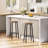 Bar Stools, Set Of 2 Bar Chairs, Kitchen Round Height Stools With Footrest, Breakfast Bar Stools, Sturdy Steel Frame, For Dining Room, Kitchen, Party, Easy Assembly, Rustic Brown
