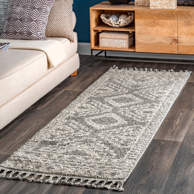 Tapis argent de style Sud-Ouest Croxley