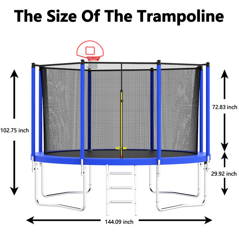 Creationstry 12' x 12' Round Backyard Trampoline