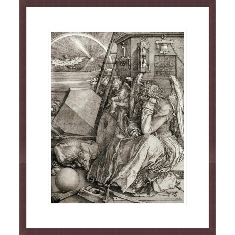 «Melancholia» par Albrecht Dürer, impression giclée sur cadre, H 21,25 po x l 17,75 po