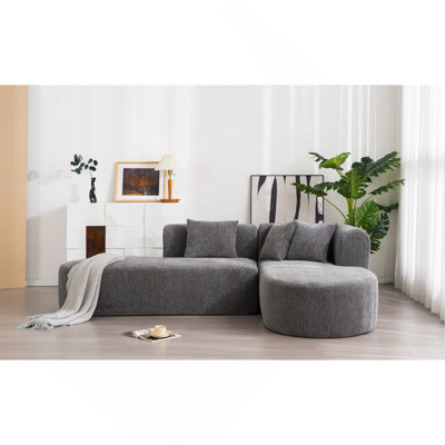 Versatile Curved Sofa For Various Rooms, Enhancing Relaxation And Conversation
