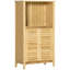 Tour de rangement en bambou peu encombrante, finition naturelle