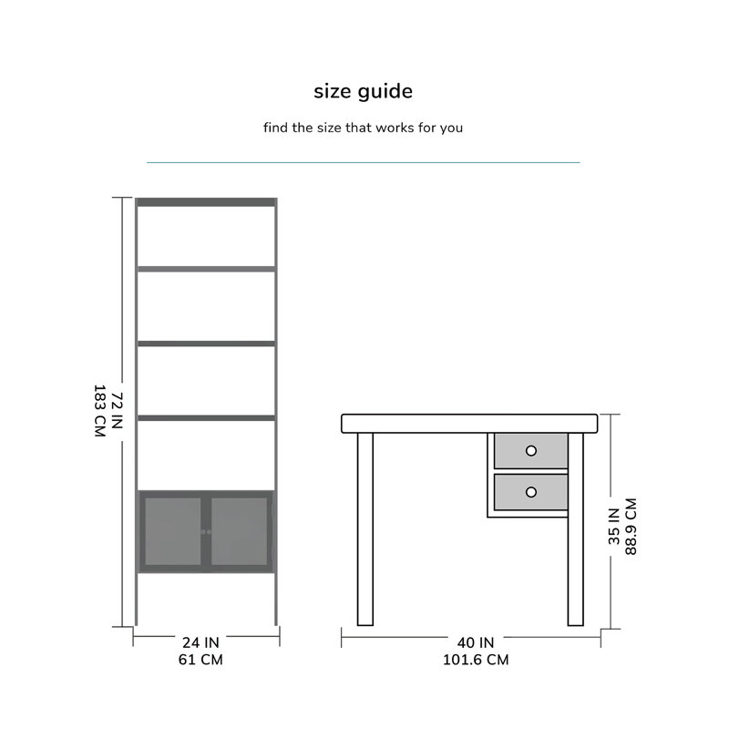 Julina 72" H x 24" W x 14" D Queenscliff Storage Iron & Glass Bookcase Blue, Blue