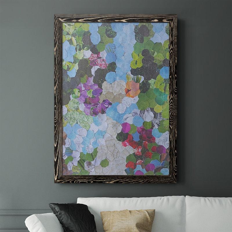 " Iris Garden " by Coco Good, 37.5" H x 27.5" W x 1" D, Black