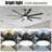 72 Inch Modern Large Design Ceiling Fans With Smart Remote Control 6 Wind Speed DC Motor Black For Living Room-128804384