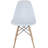White Mid-centry Pyramid Base Dining Chairs